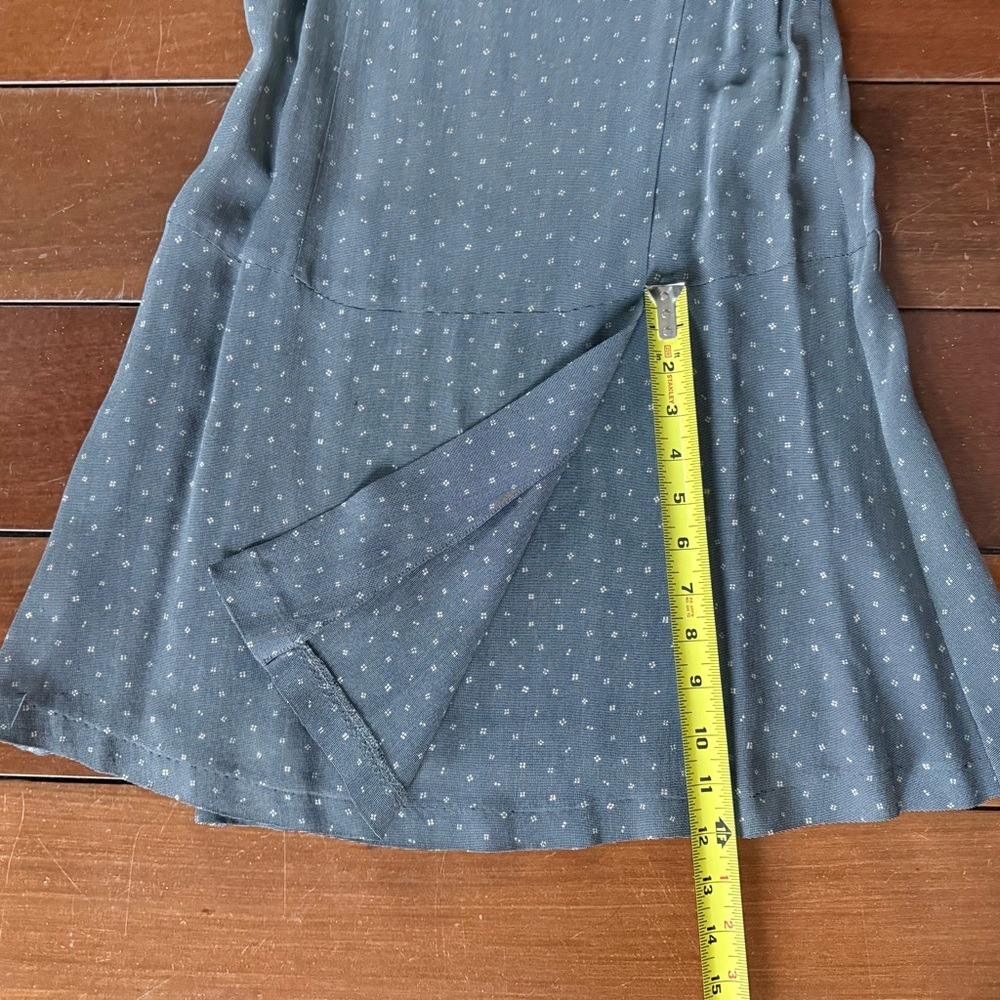 Club Monaco Charcoal Gray Sleeveless Mini Dress with Subtle Dot Print - Picture 6 of 8